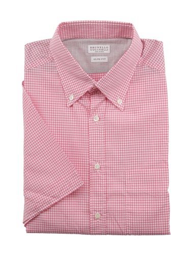 Chemise micro carreaux rose - micro-carreaux,